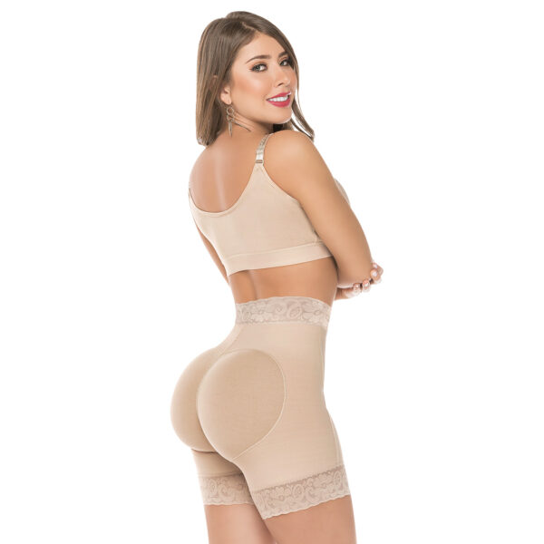 321-CE Short levanta cola en franela con encaje en la cintura - Imagen 4