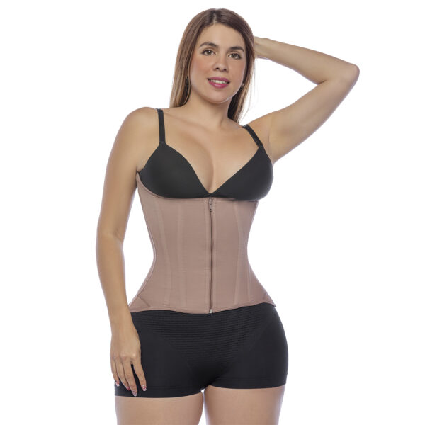 7011 Cinturilla doble espalda alta con broches y cierre - Imagen 2